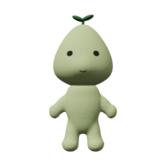 Sprout Guide: An earless little seed with a tapered head and calm presence